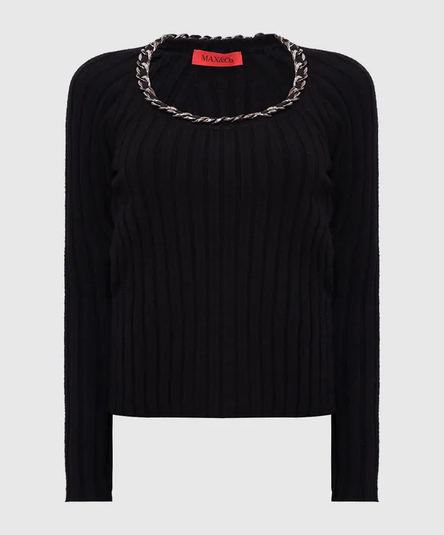 Max & Co Pablo black jumper with chain