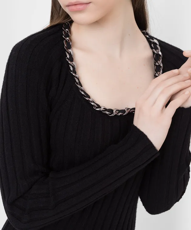 Max & Co Pablo black jumper with chain