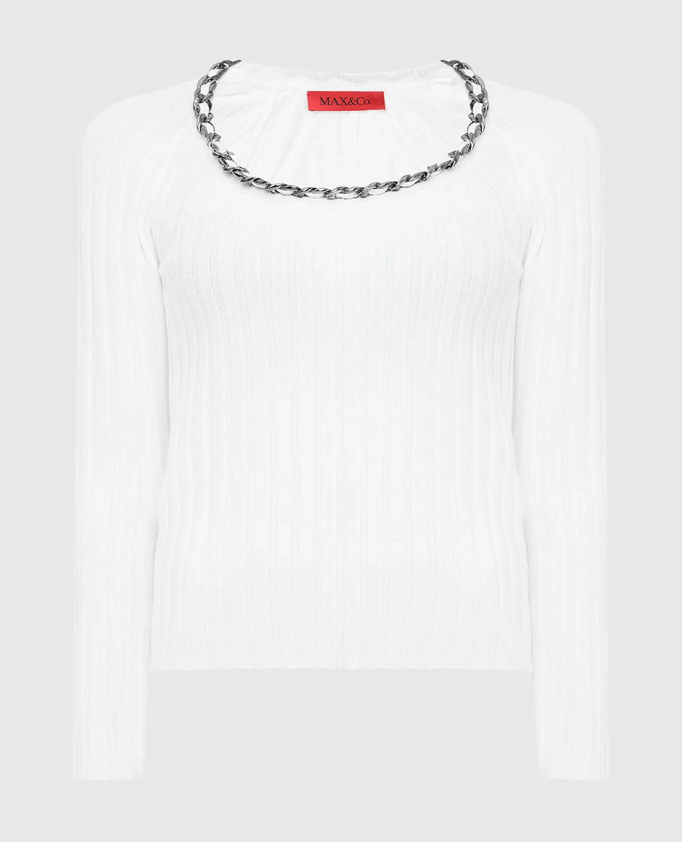 Max & Co Pablo white jumper with chain