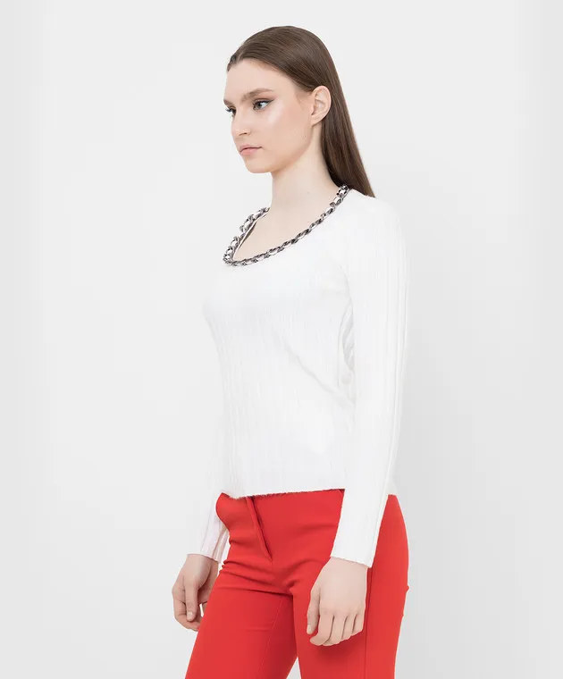 Max & Co Pablo white jumper with chain