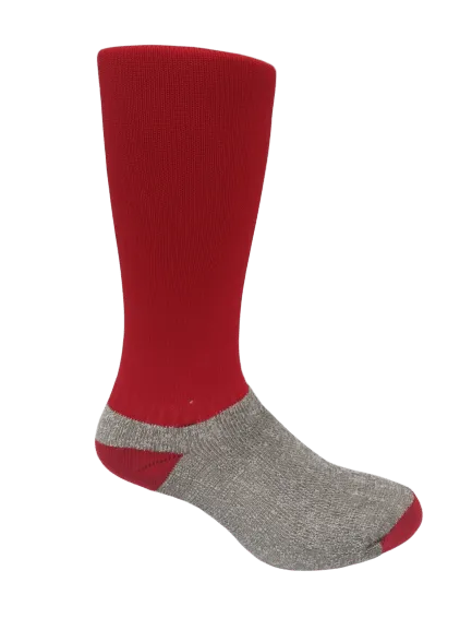 MEDIAS DE FUTBOL ROJAS POR MAYOR 6 PARES  MF ROJO