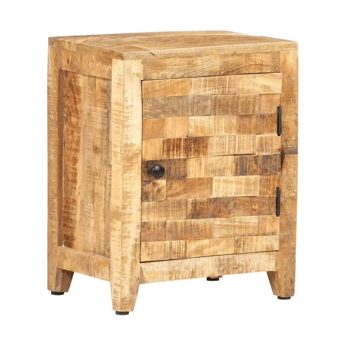 Mesita de noche de madera maciza de mango 40x30x50 cm