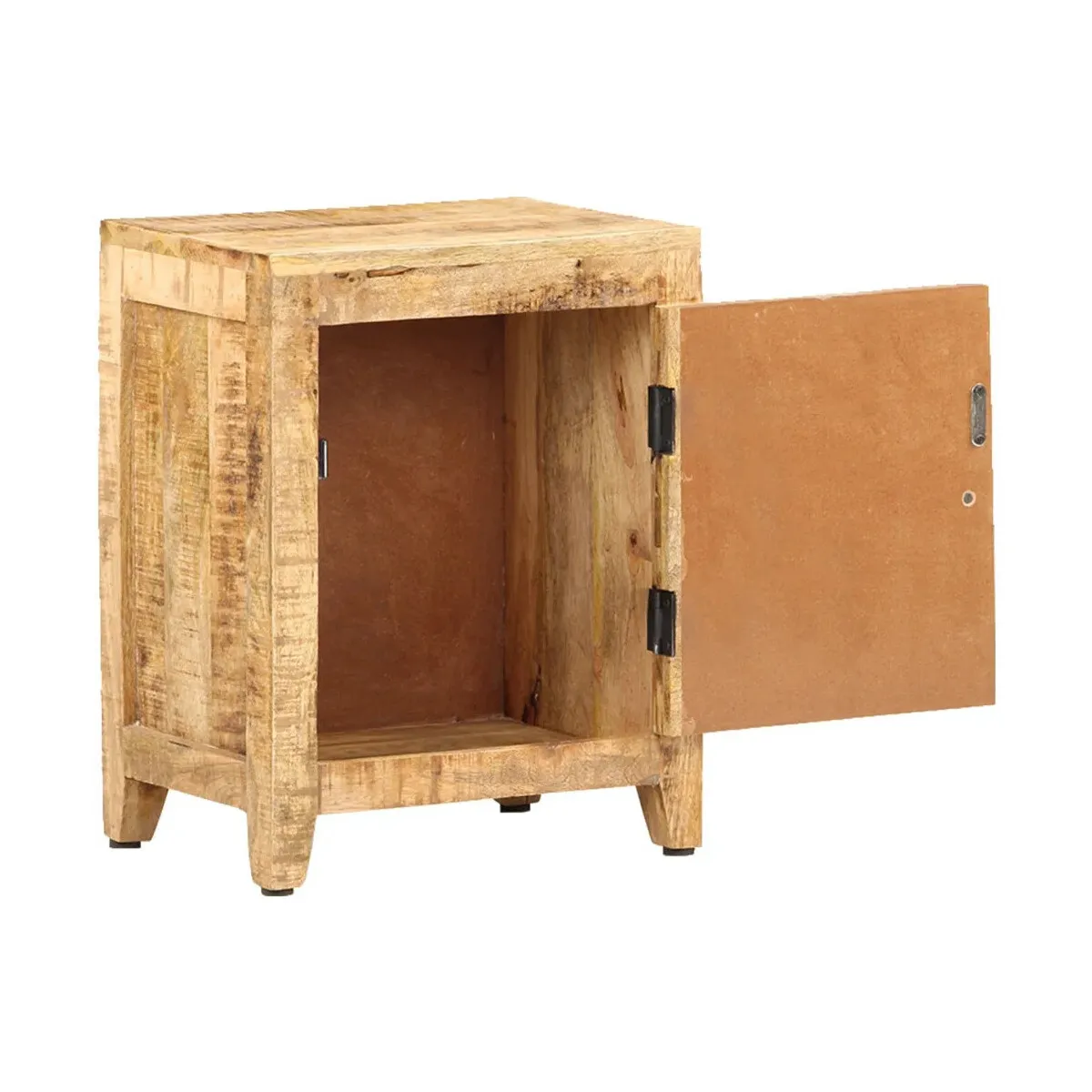 Mesita de noche de madera maciza de mango 40x30x50 cm