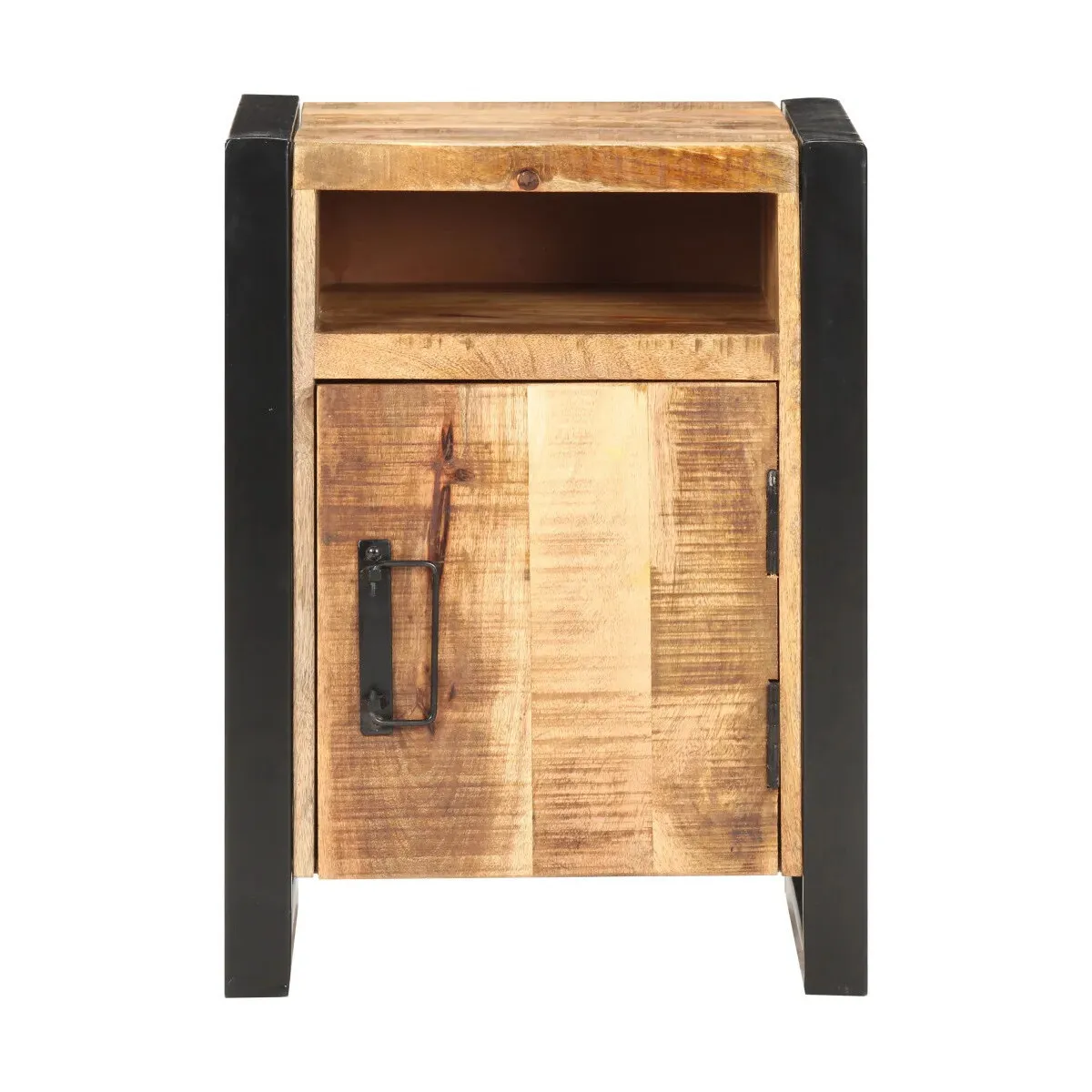 Mesita de noche de madera maciza de mango 40x35x55 cm