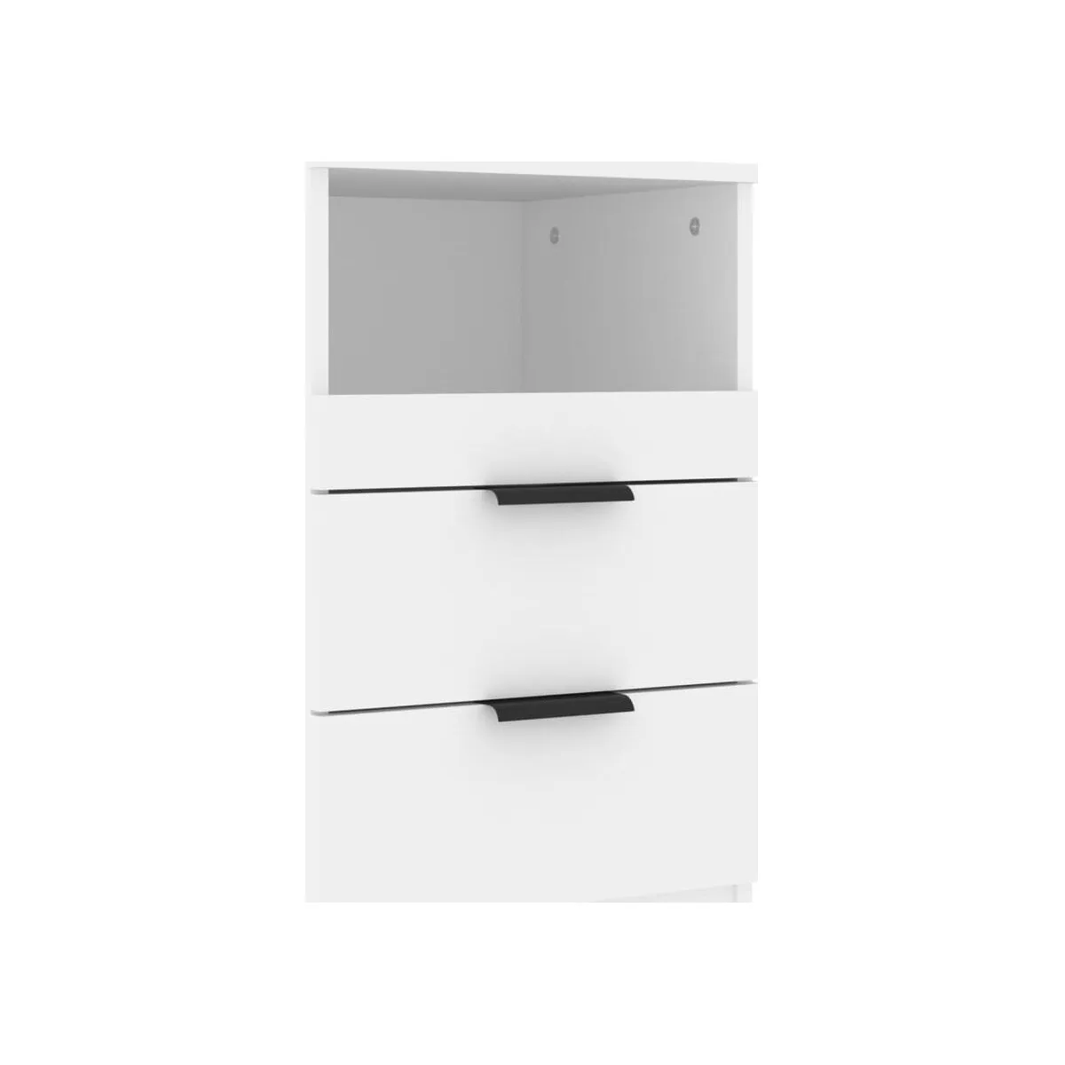 Mesita de noche madera contrachapada blanco