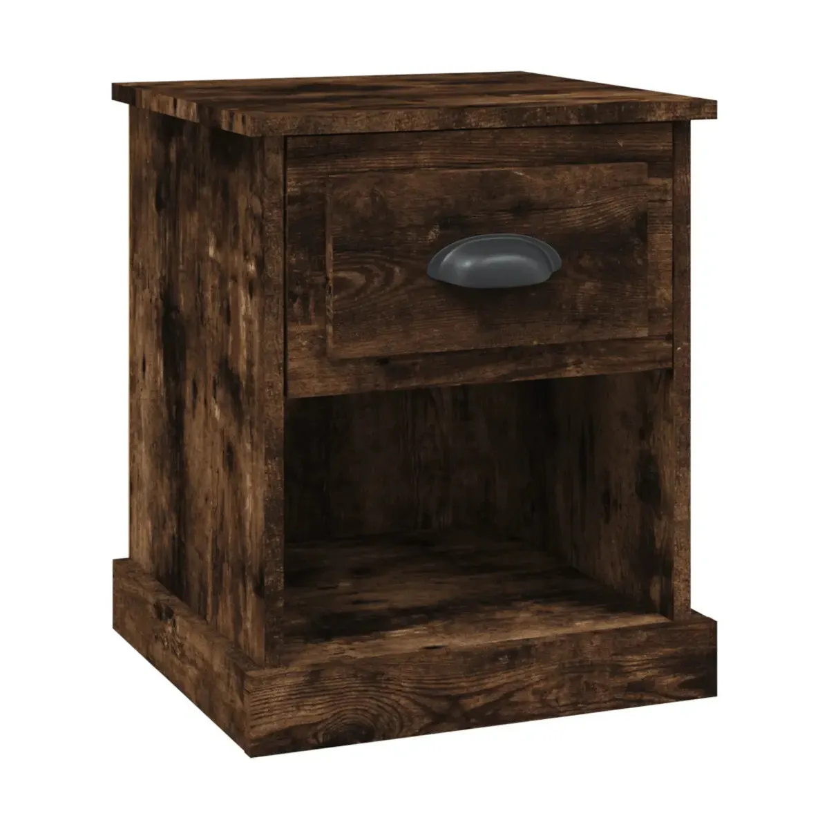 Mesita de noche madera contrachapada roble ahumado