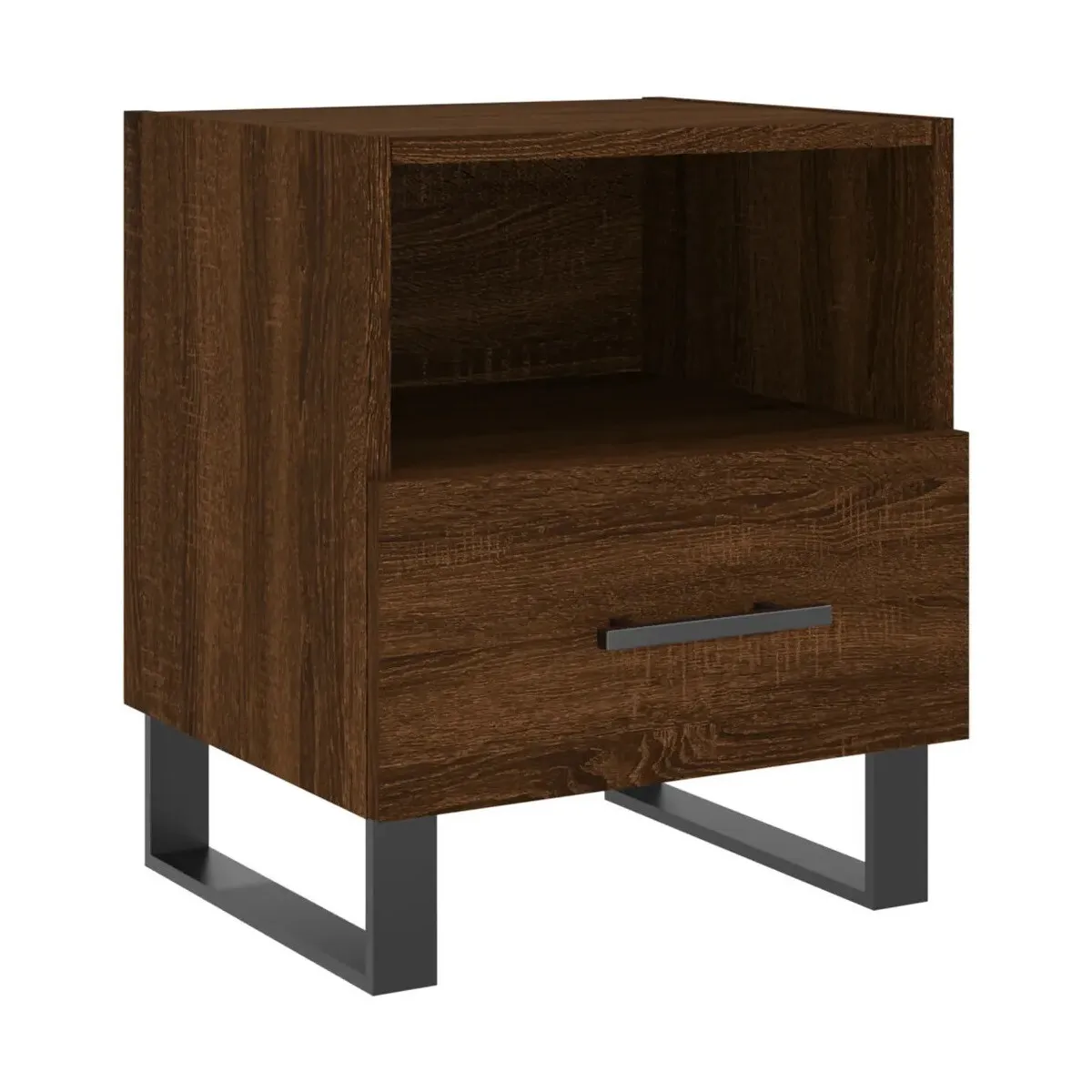Mesita de noche madera de ingeniería roble marrón 40x35x47,5
