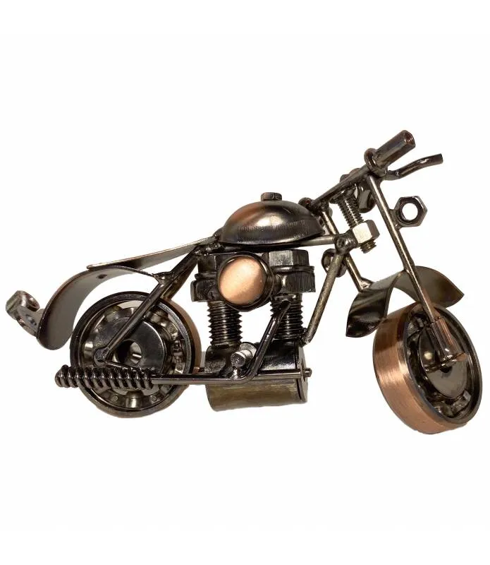 MINI MOTO METAL COLOR COBRE DESGASTADO HECHO A MANO T223543 GAVI