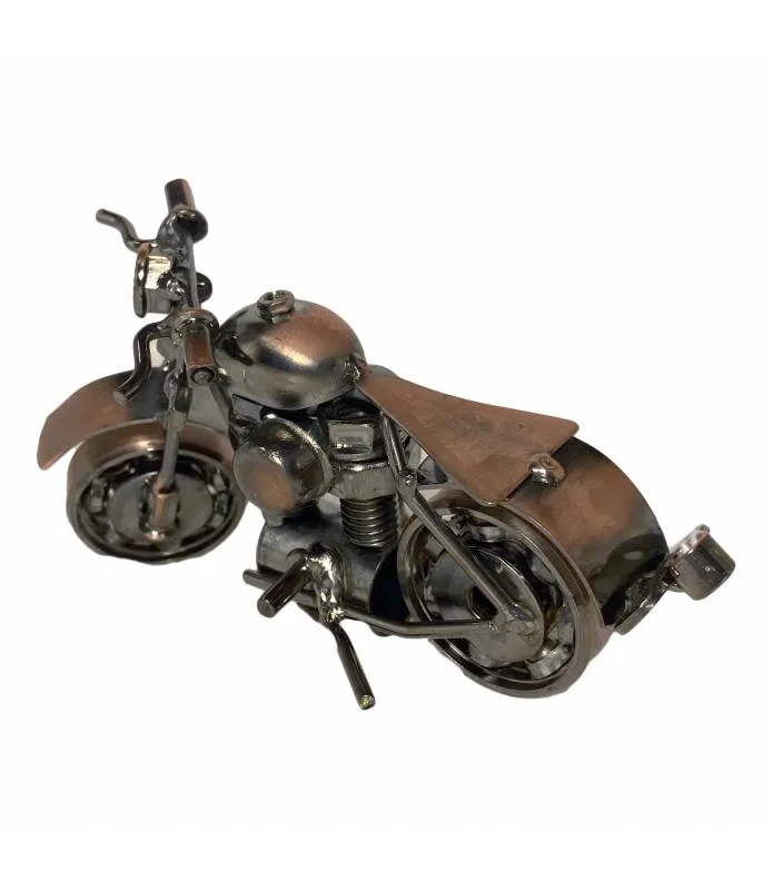 MINI MOTO METAL COLOR COBRE DESGASTADO HECHO A MANO T223543 GAVI