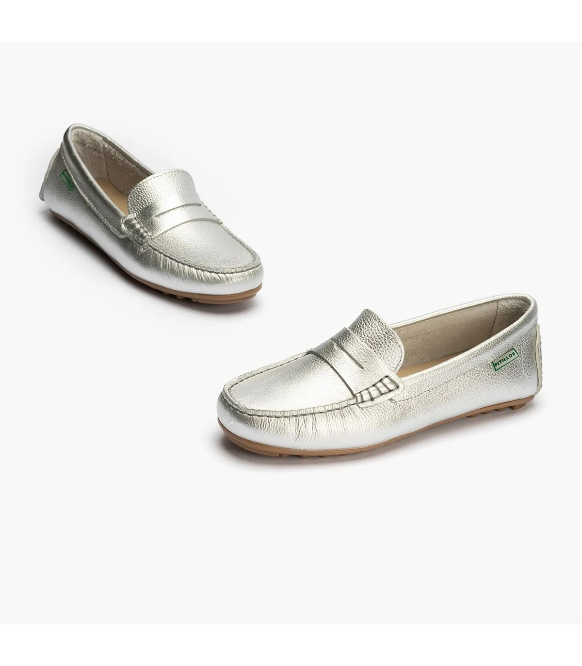 Mocasines de mujer en ante con antifaz y suela de goma PLAT