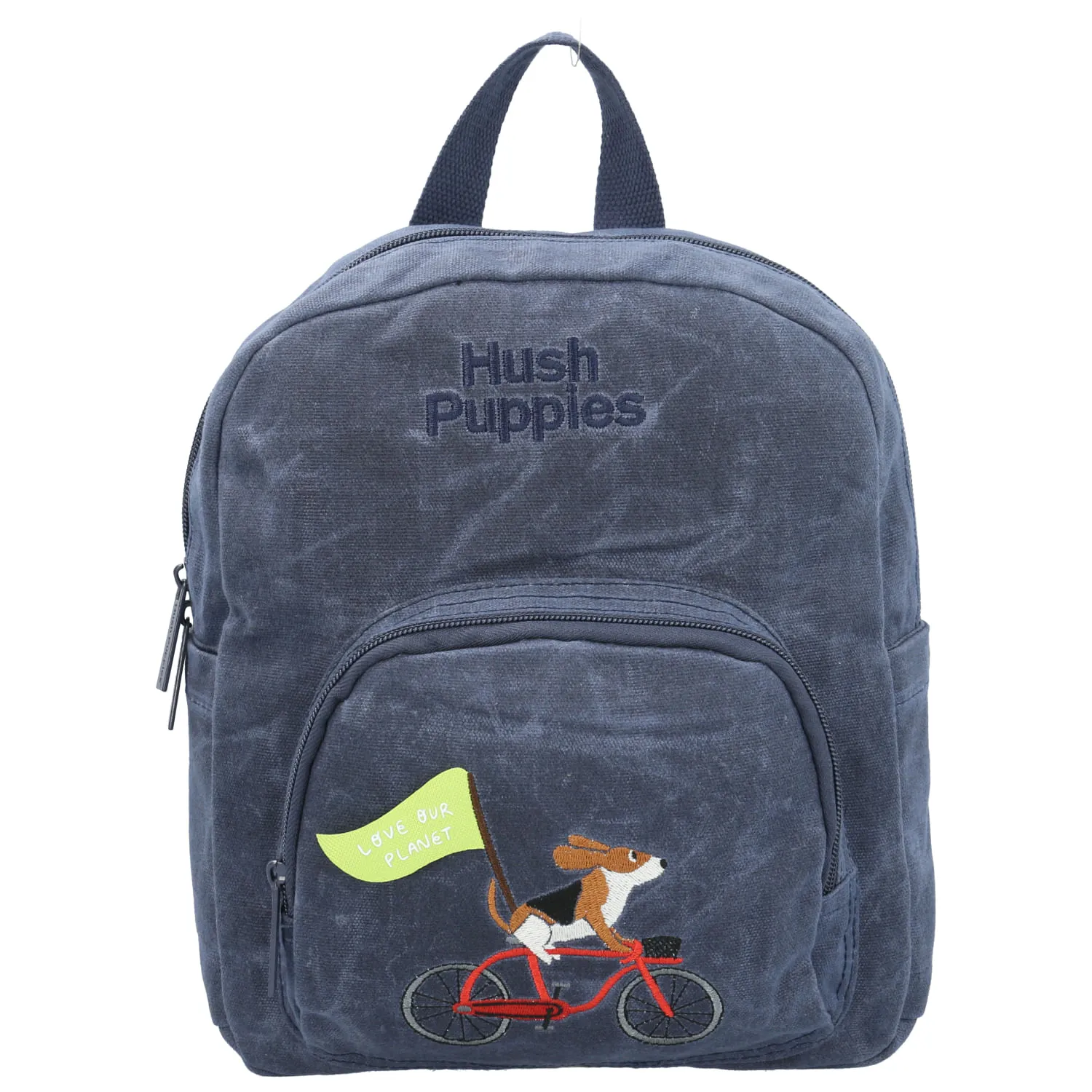 Mochila Canvas Engrasado Niño Bike Backpack Azul  Hush Puppies