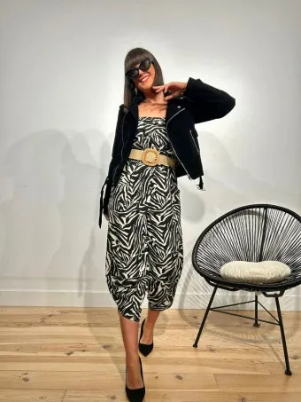 Mono Off Shoulder NAUKA Print