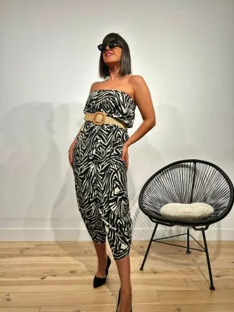 Mono Off Shoulder NAUKA Print