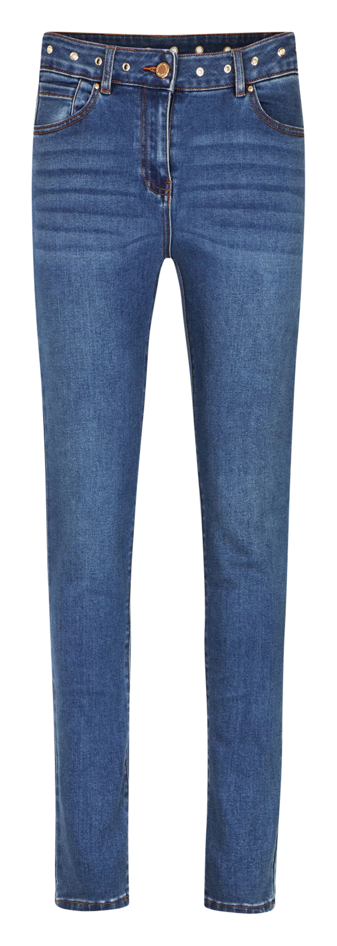 MORGAN PABLO  PANTALóN SLIM DE TALLE ALTO DE MEZCLA DE ALGODóN EN AZUL