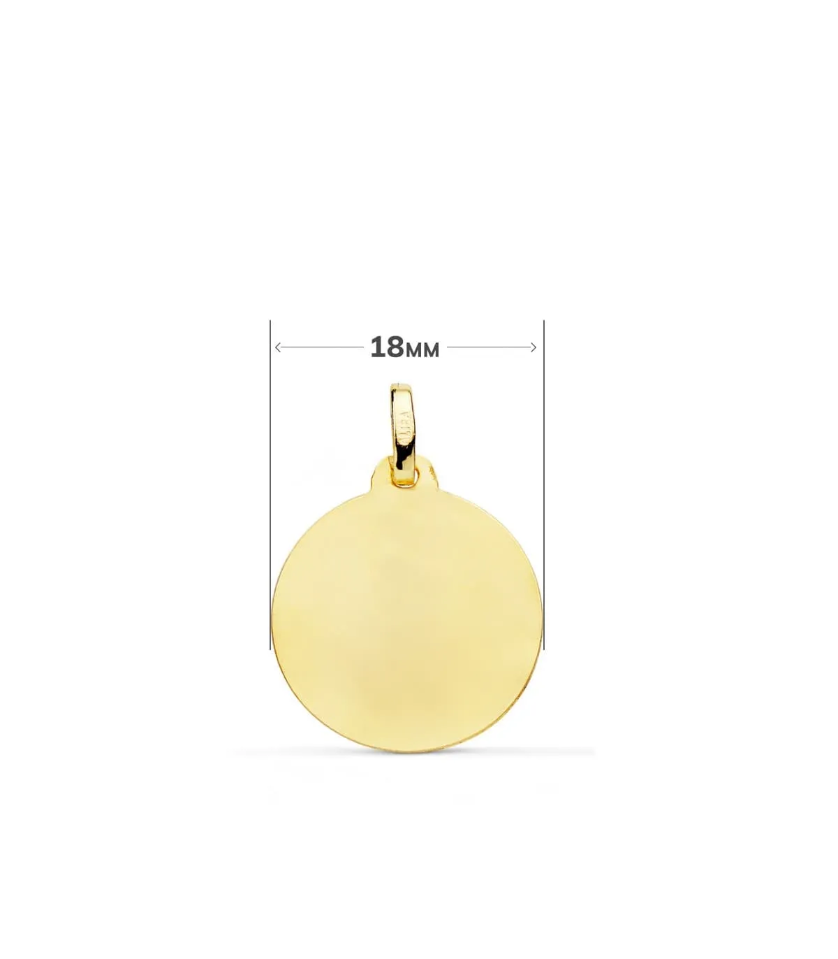 Médaille Ange en Prière Or 18K Facetté 18mm
