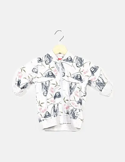 Name it Sudadera gris estampado animal