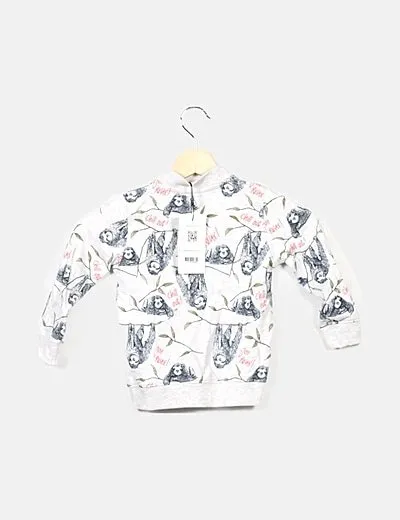 Name it Sudadera gris estampado animal