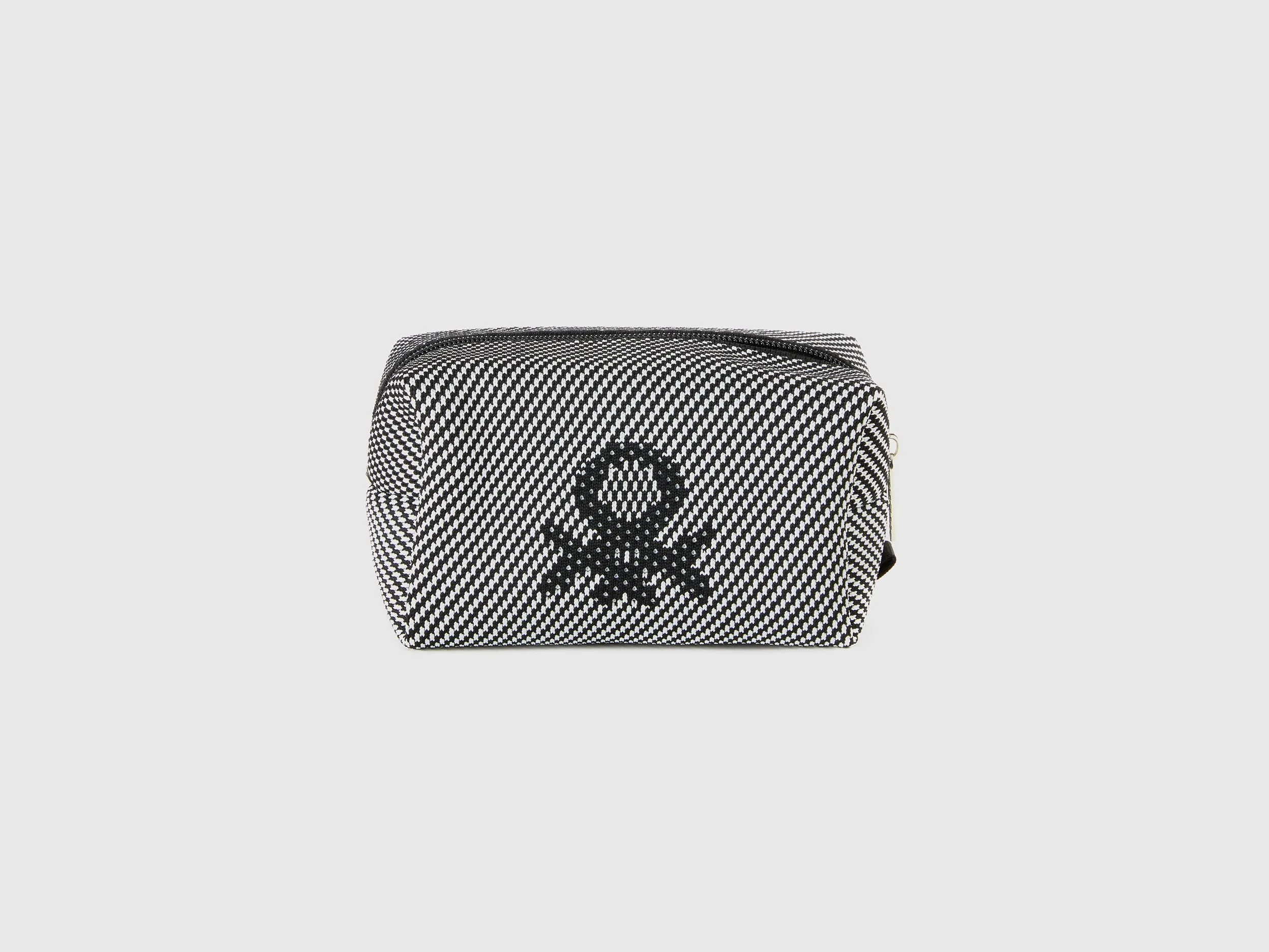 Neceser de jacquard blanco y negro