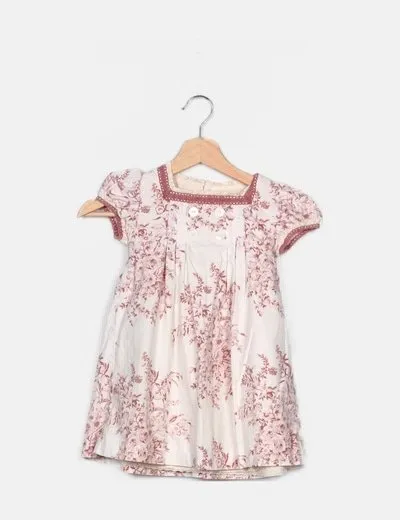 Neck & Neck Vestido blanco estampado floral
