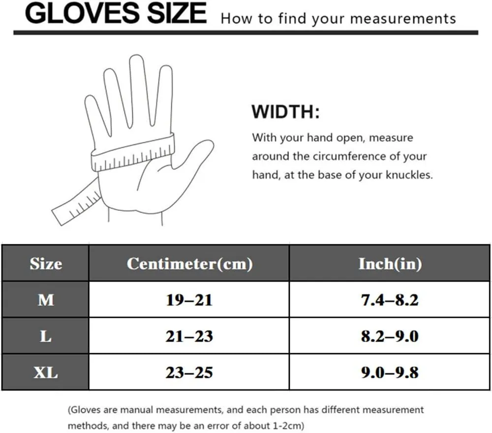 Nioslier Outdoor Joint Protection Gloves Rubber Hard Knuckle Full Finger Touch Screen Gloves for Men & Women Cycling Motorcycle 