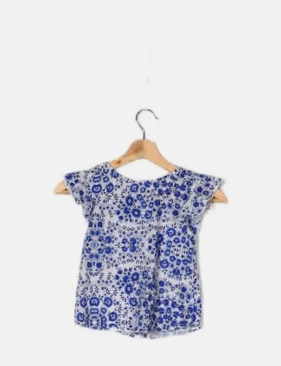 NoName Blusa bicolor estampado floral