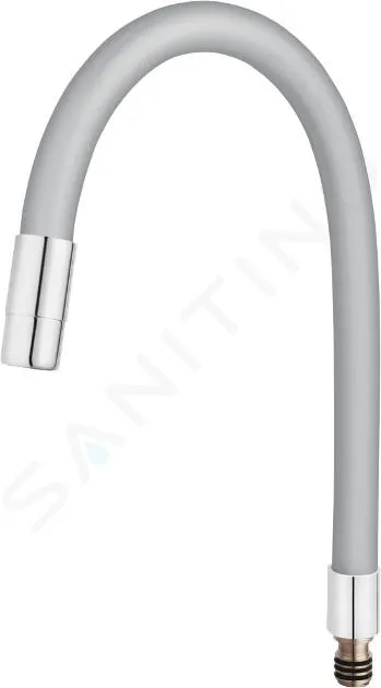 NOVASERVIS ACCESORIOS  MANGUERA PARA MEZCLADOR DE FREGADERO, GRIS PLATEADO/CROMO RAM70710,0S