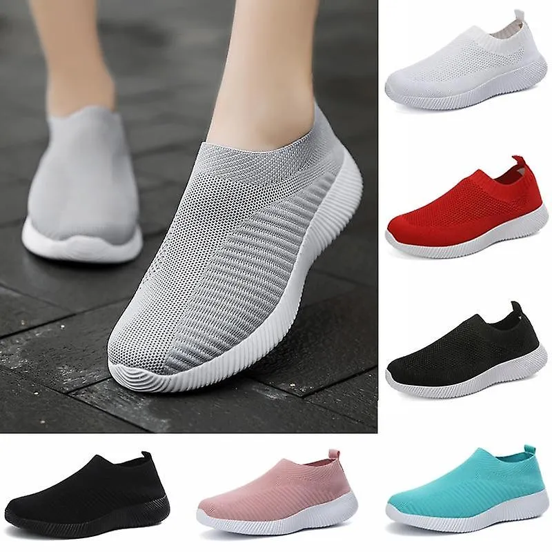 OUTDOOR TRAINERS SLIPON LIGHTWEIGHT SOLID COLOR GYM SHOES SET  2