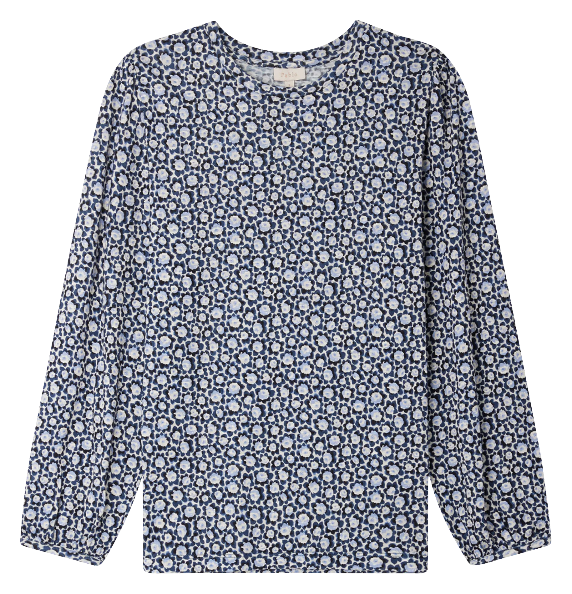 PABLO ALEXANDRA  CAMISETA DE MANGA LARGA DE ALGODóN MEZCLADO EN AZUL