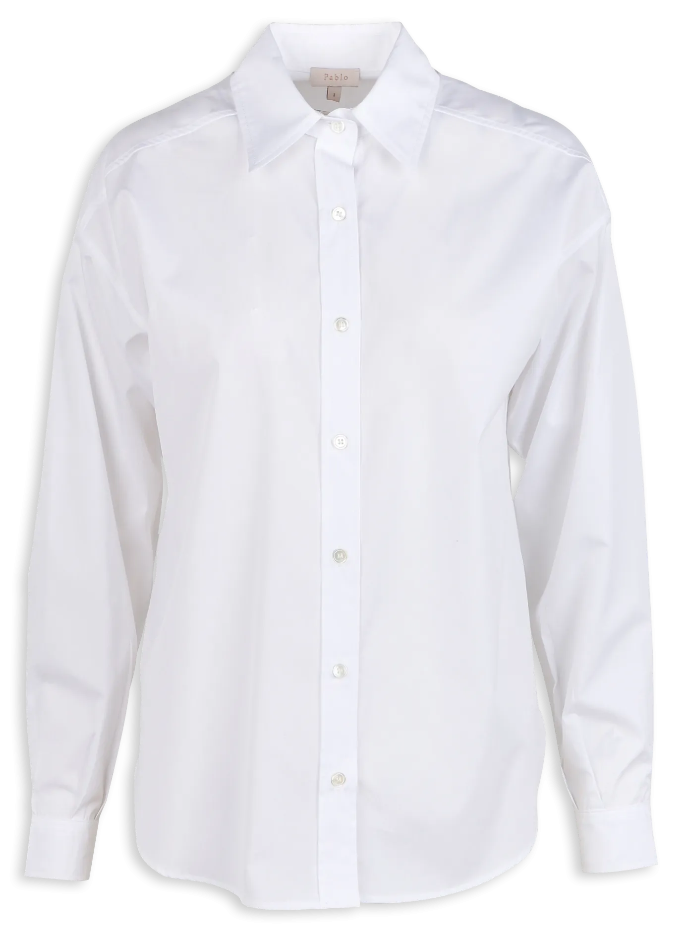 PABLO ANNABELLE  CAMISA DE ALGODóN CON CUELLO CLáSICO EN BLANCO
