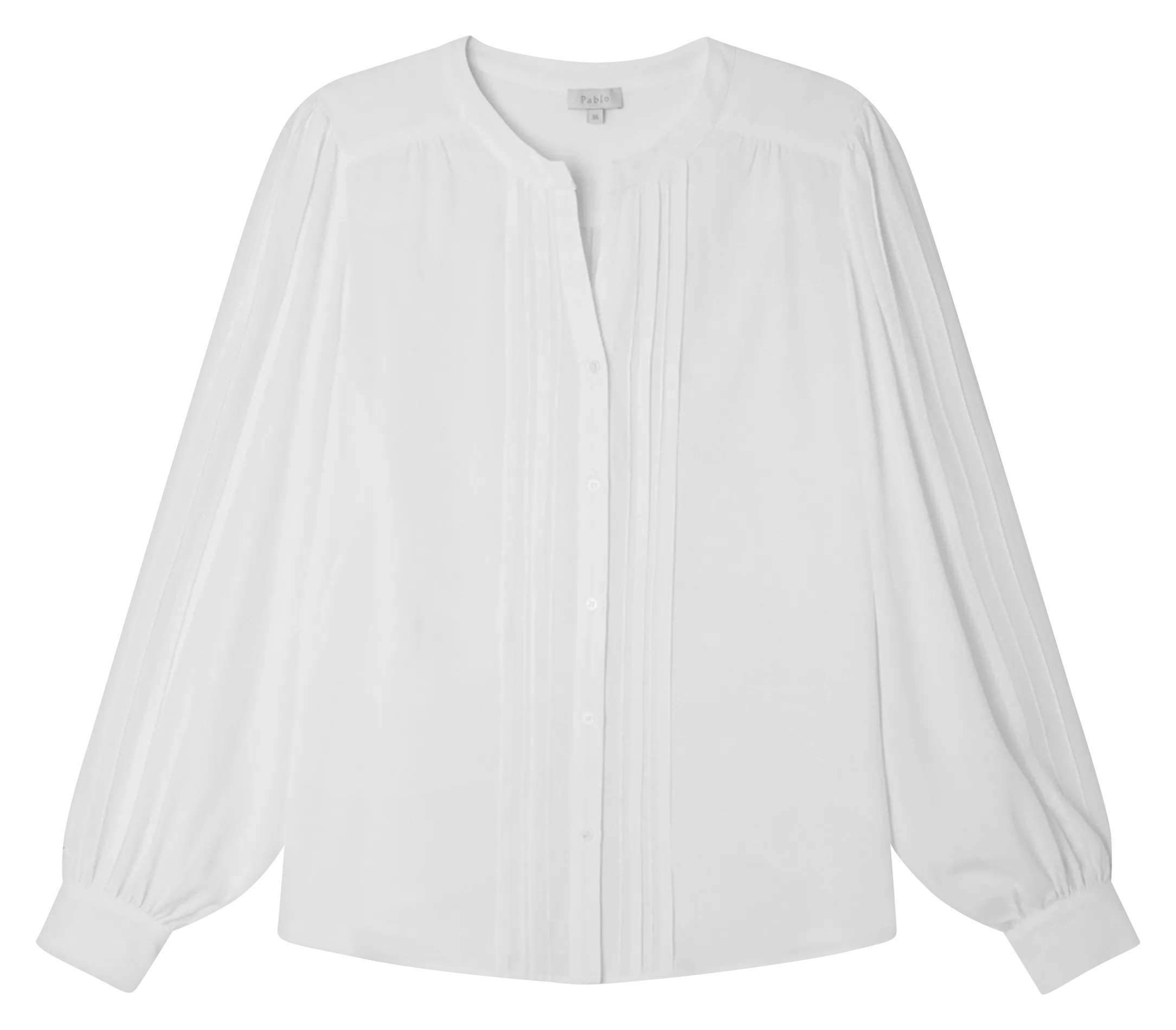 PABLO BELLA  CAMISA FLUIDA CON PLIEGUES EN BEIGE
