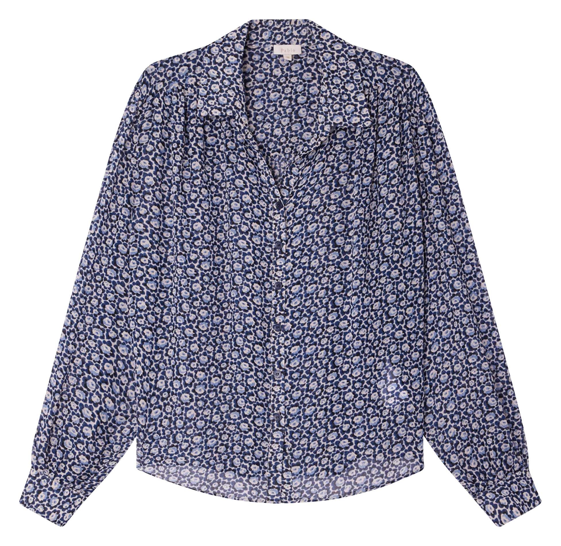 PABLO BRAILLE  CAMISA HOLGADA ESTAMPADA EN AZUL