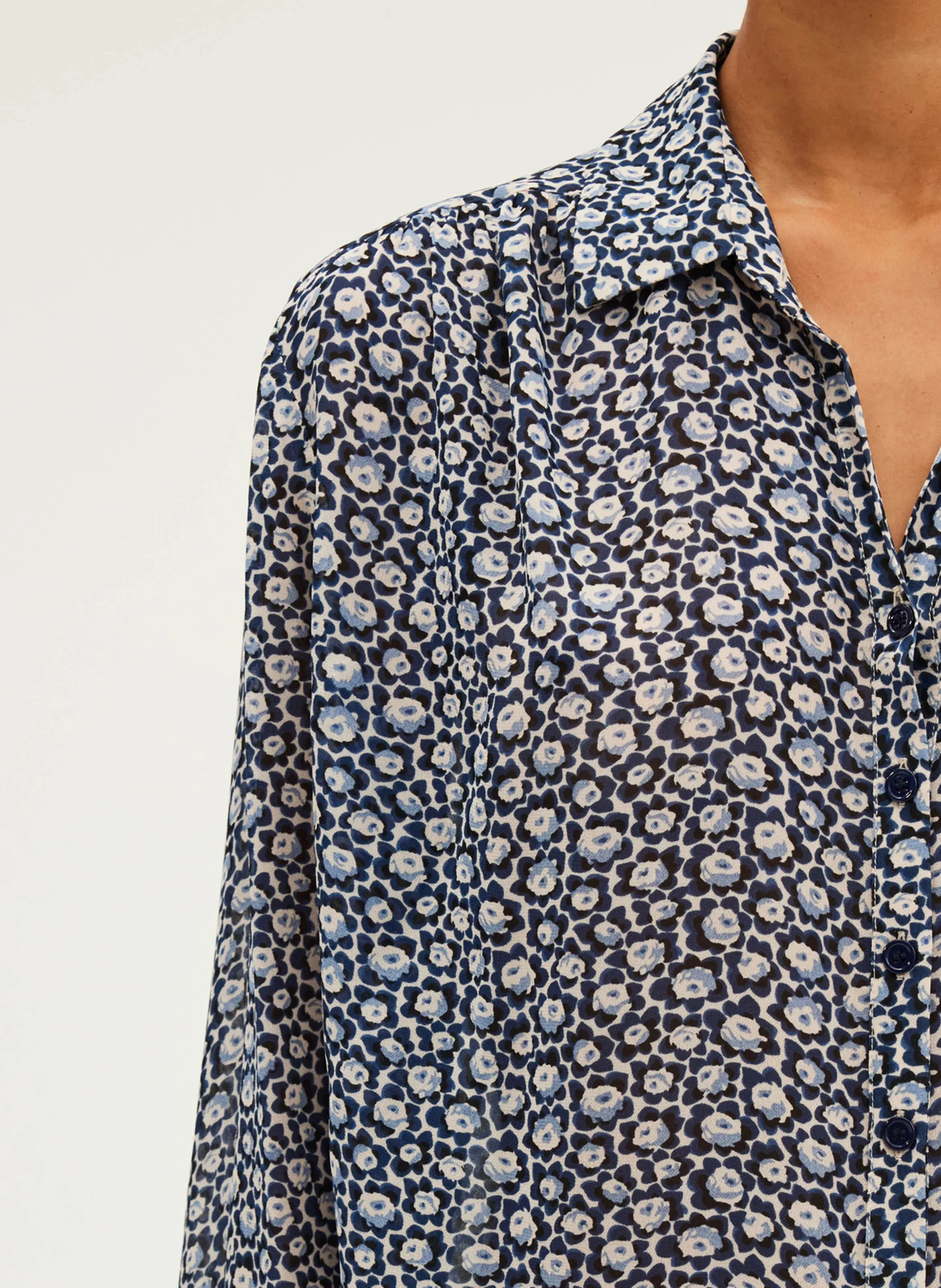 PABLO BRAILLE  CAMISA HOLGADA ESTAMPADA EN AZUL