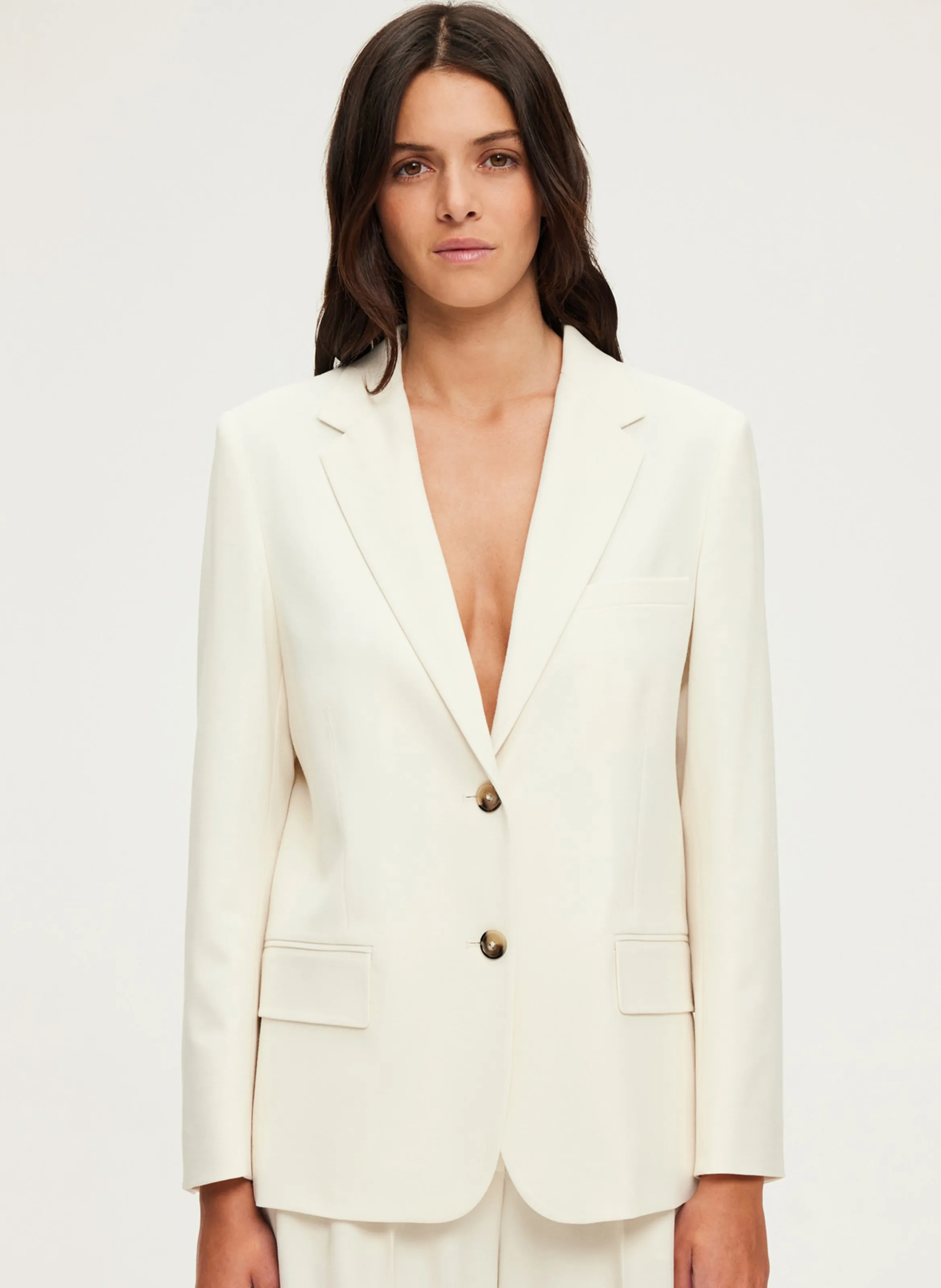 PABLO MADELEINE  CHAQUETA RECTA DE SASTRE EN BEIGE