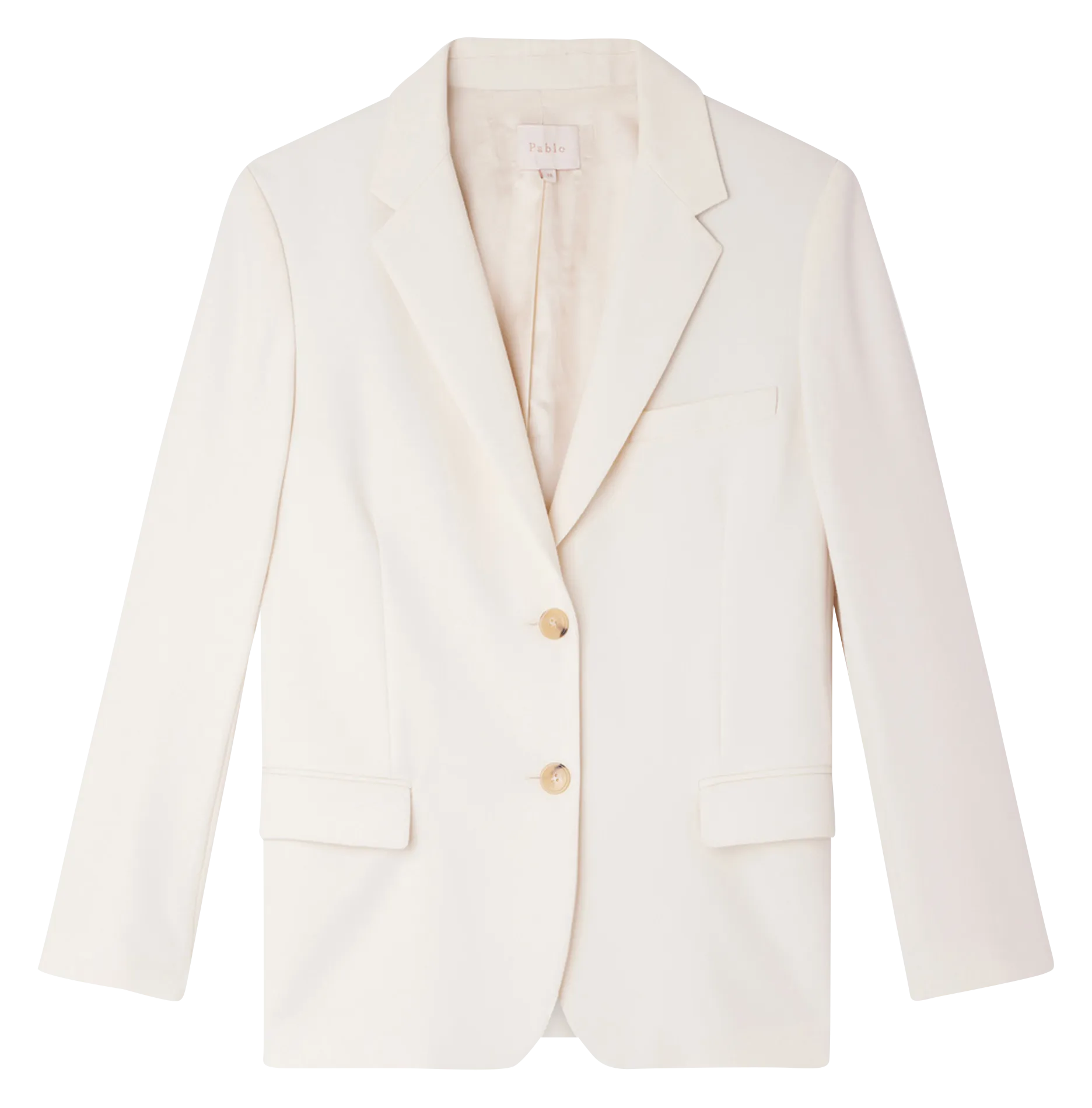 PABLO MADELEINE  CHAQUETA RECTA DE SASTRE EN BEIGE