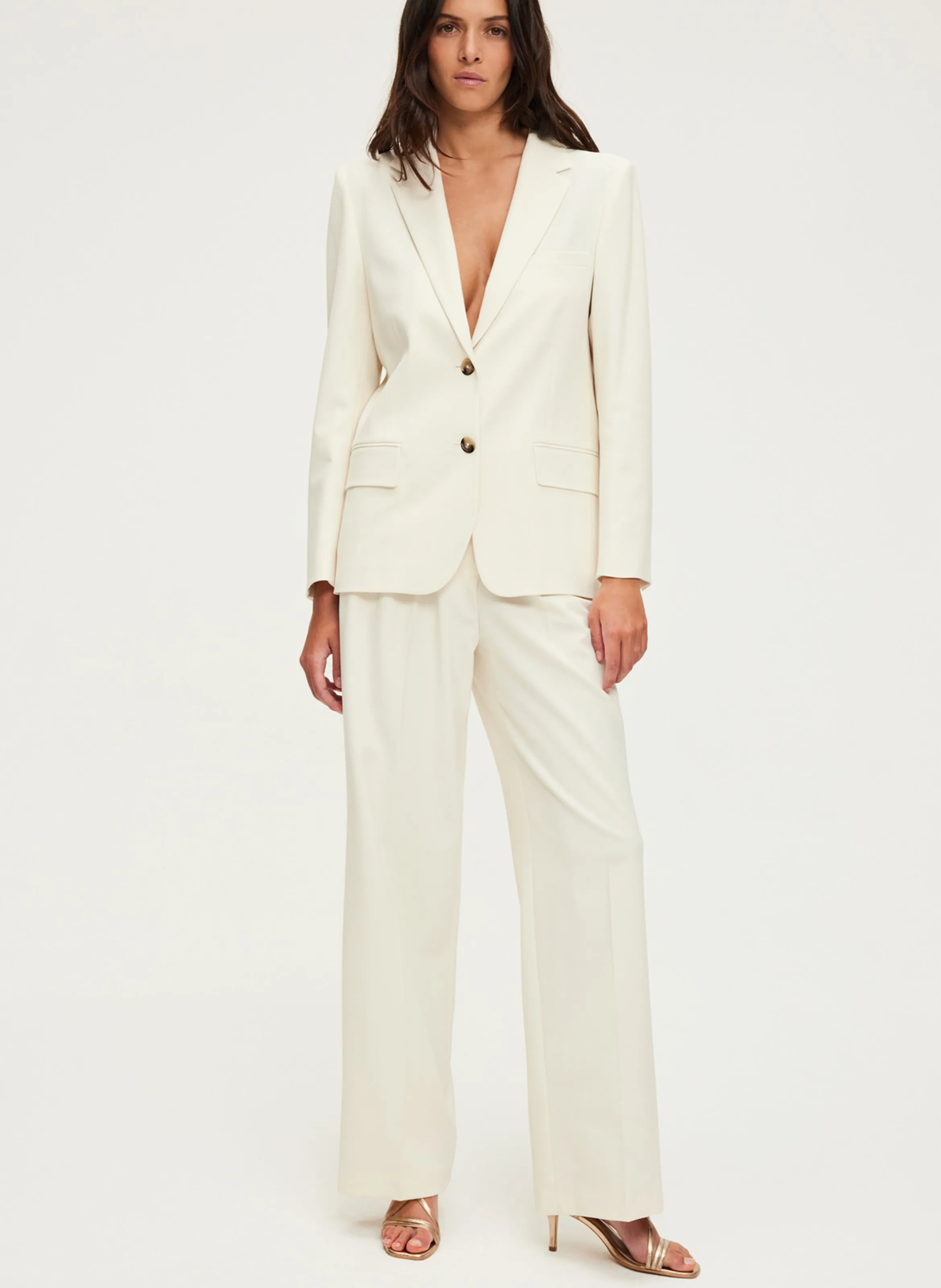 PABLO MADELEINE  CHAQUETA RECTA DE SASTRE EN BEIGE