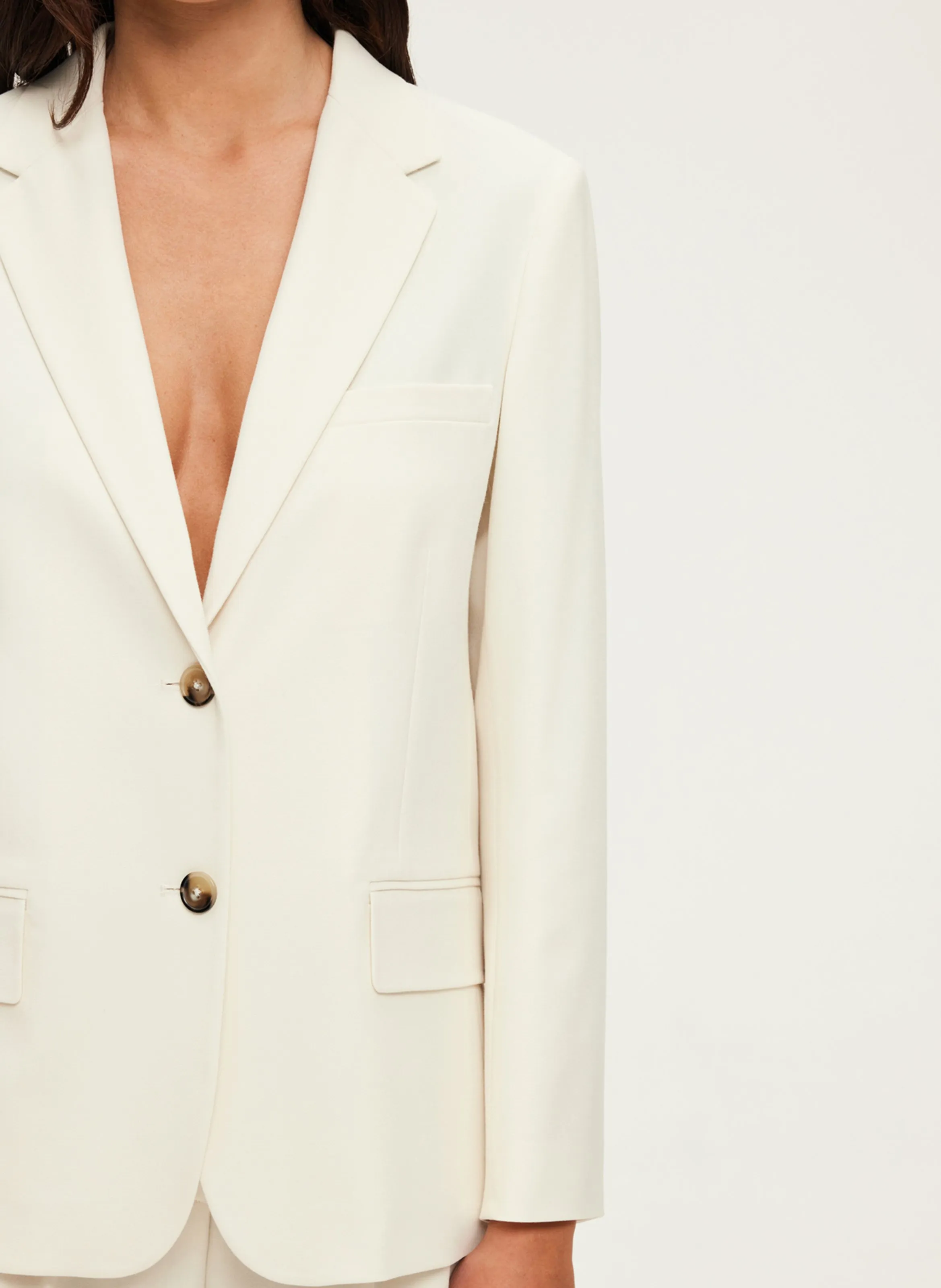 PABLO MADELEINE  CHAQUETA RECTA DE SASTRE EN BEIGE