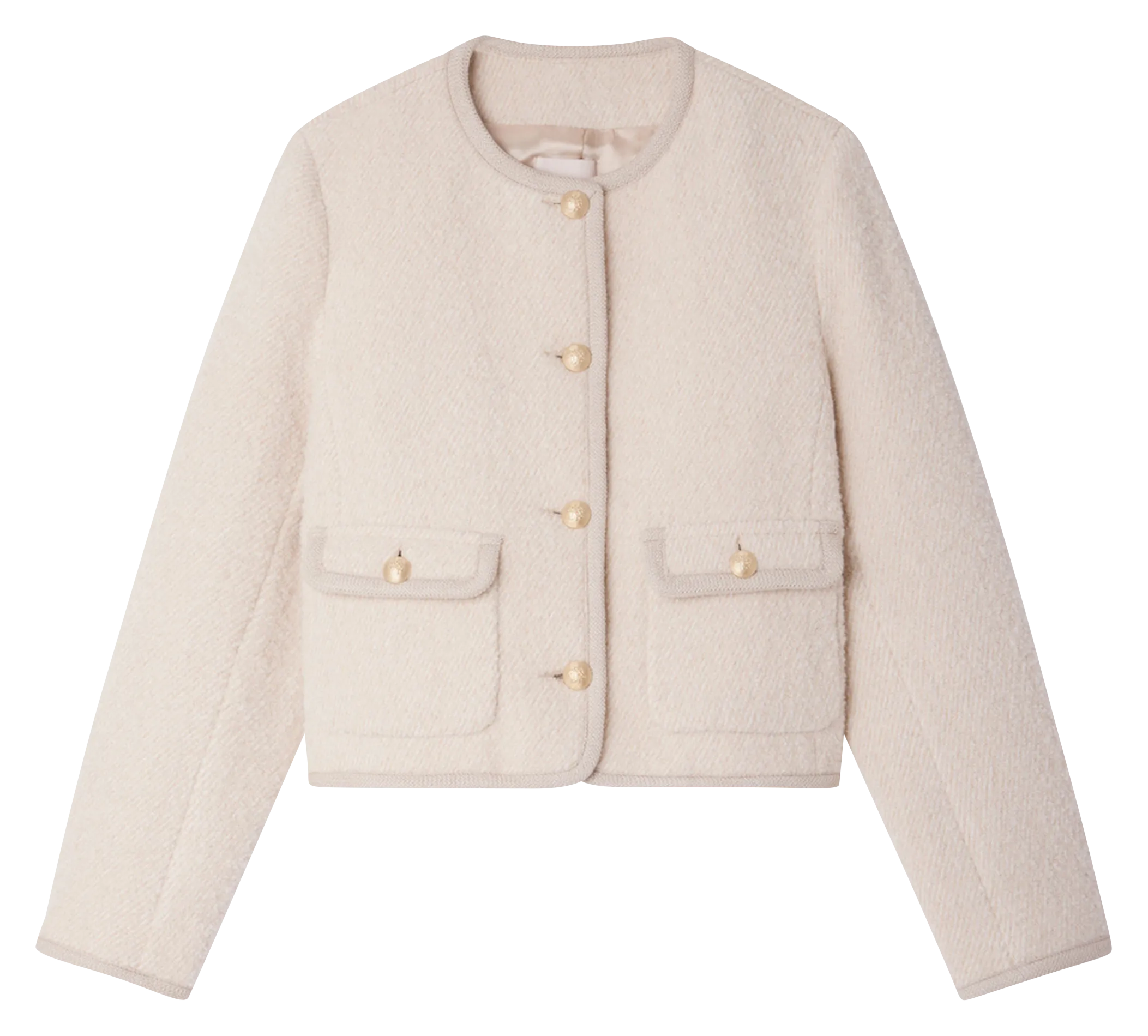 PABLO MAHAULT  CHAQUETA CORTA CON BOTONES EN BEIGE