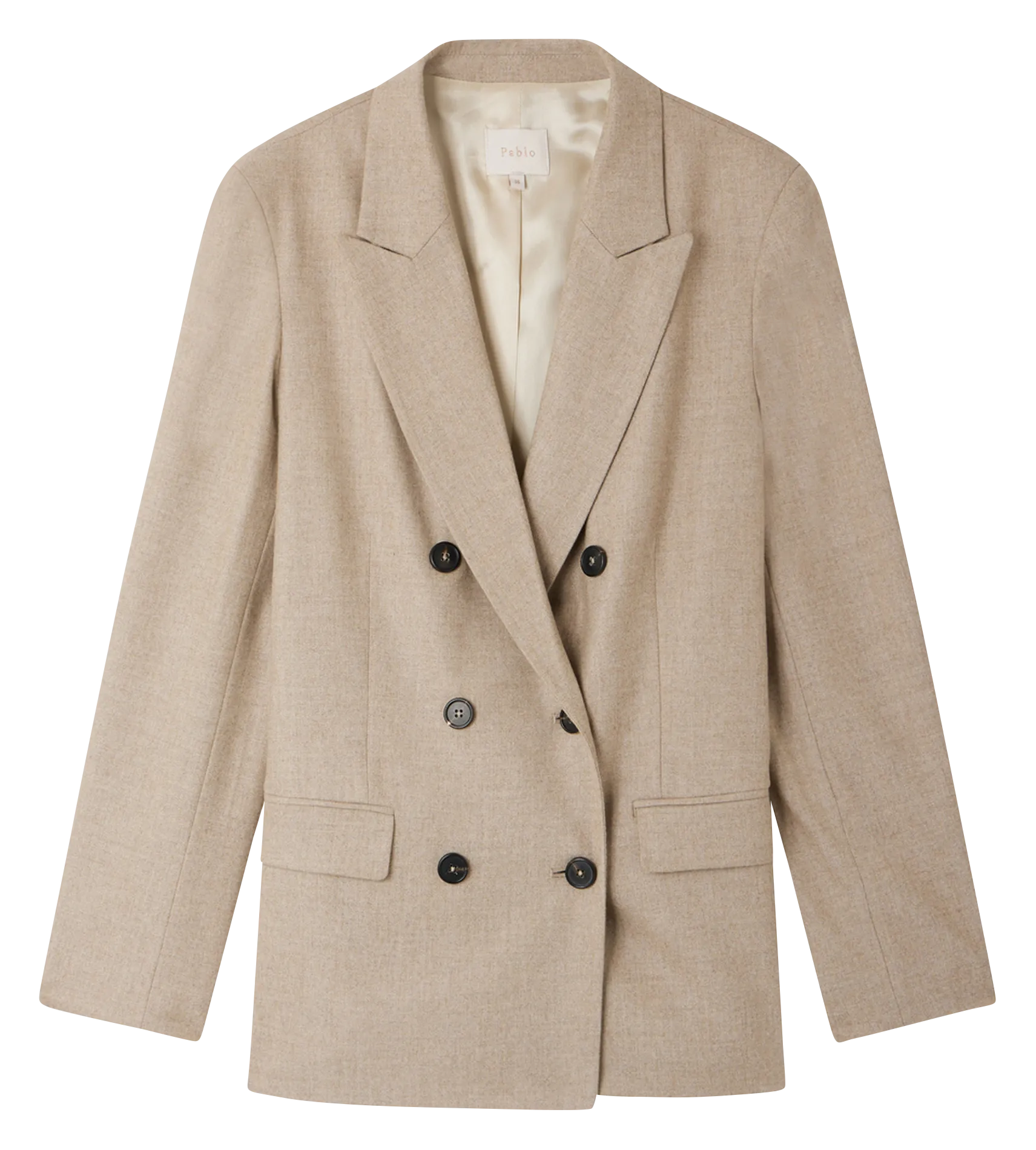 PABLO MARJORIE  CHAQUETA RECTA DE SASTRE EN BEIGE
