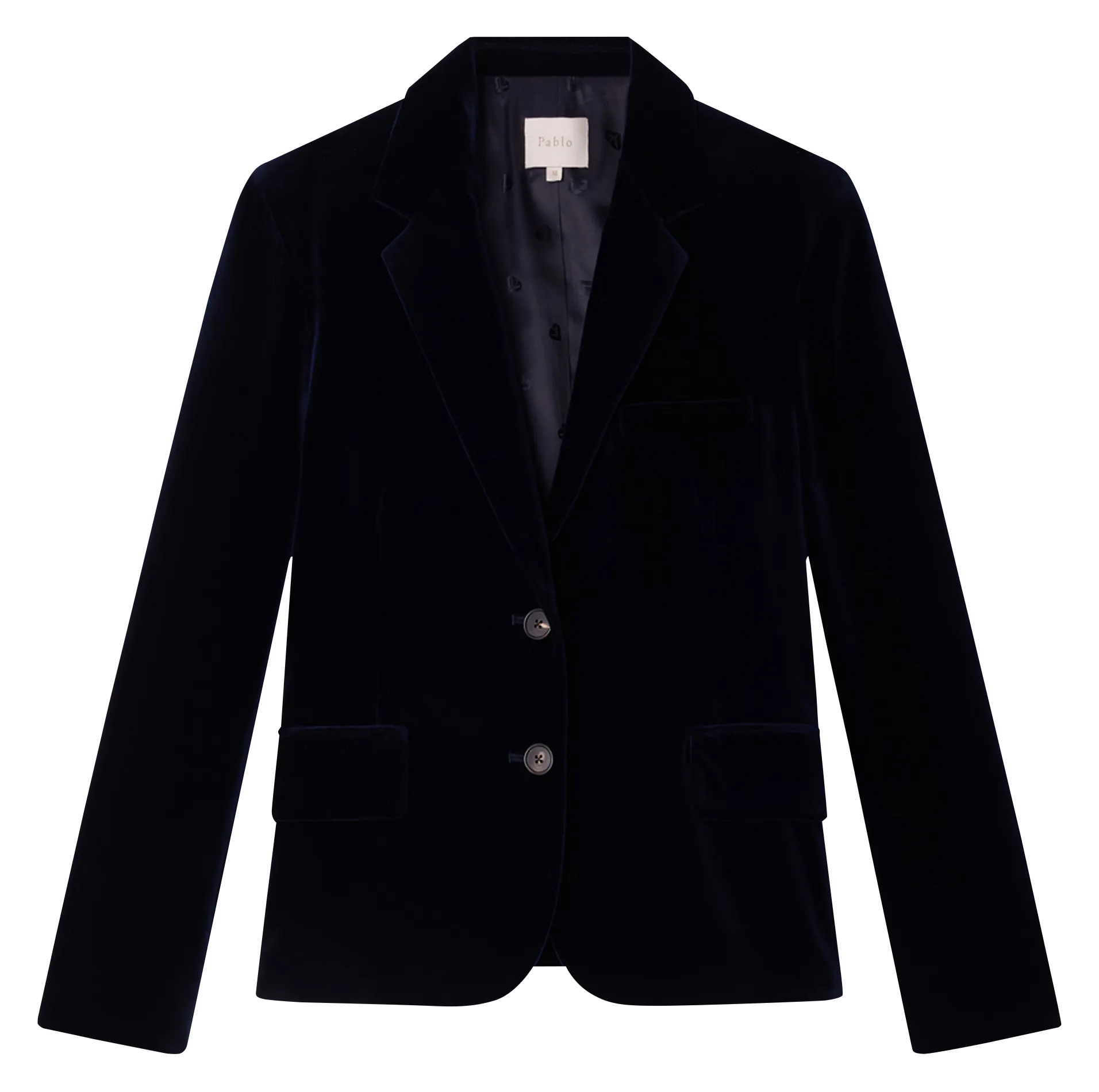 PABLO MEGANE  CHAQUETA CORTA DE TERCIOPELO DE ALGODóN EN AZUL