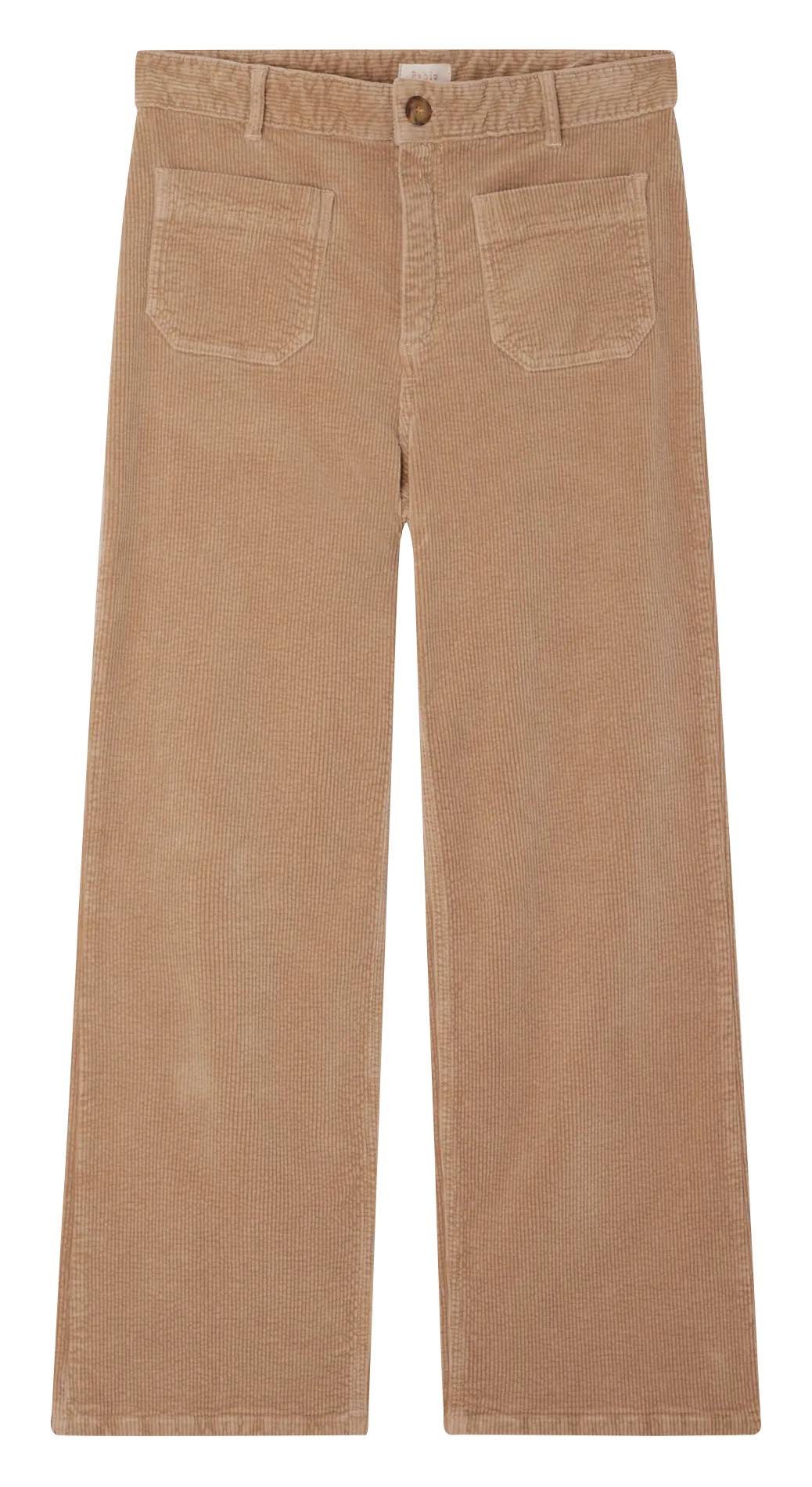 PABLO NANETTE  PANTALóN RECTO DE TERCIOPELO BEIGE DE ALGODóN EN BEIGE