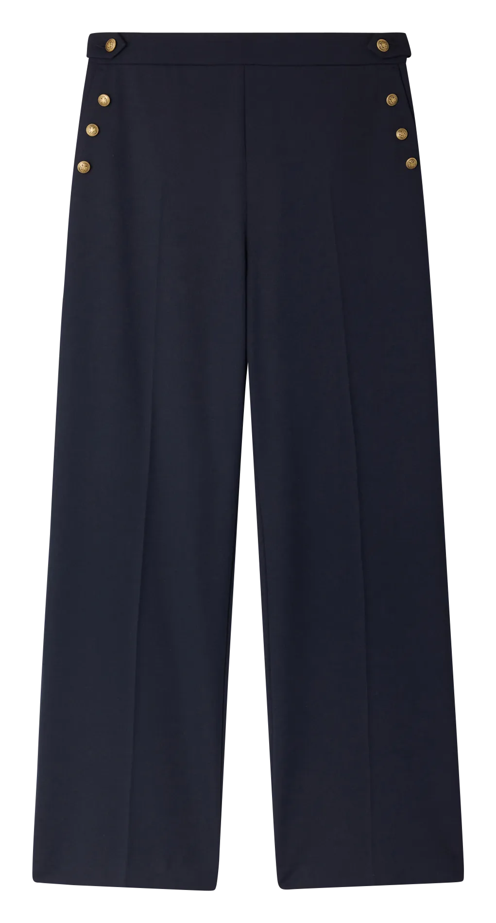 PABLO NELCIE  PANTALóN ANCHO CON SOLAPA Y BOTONES EN AZUL