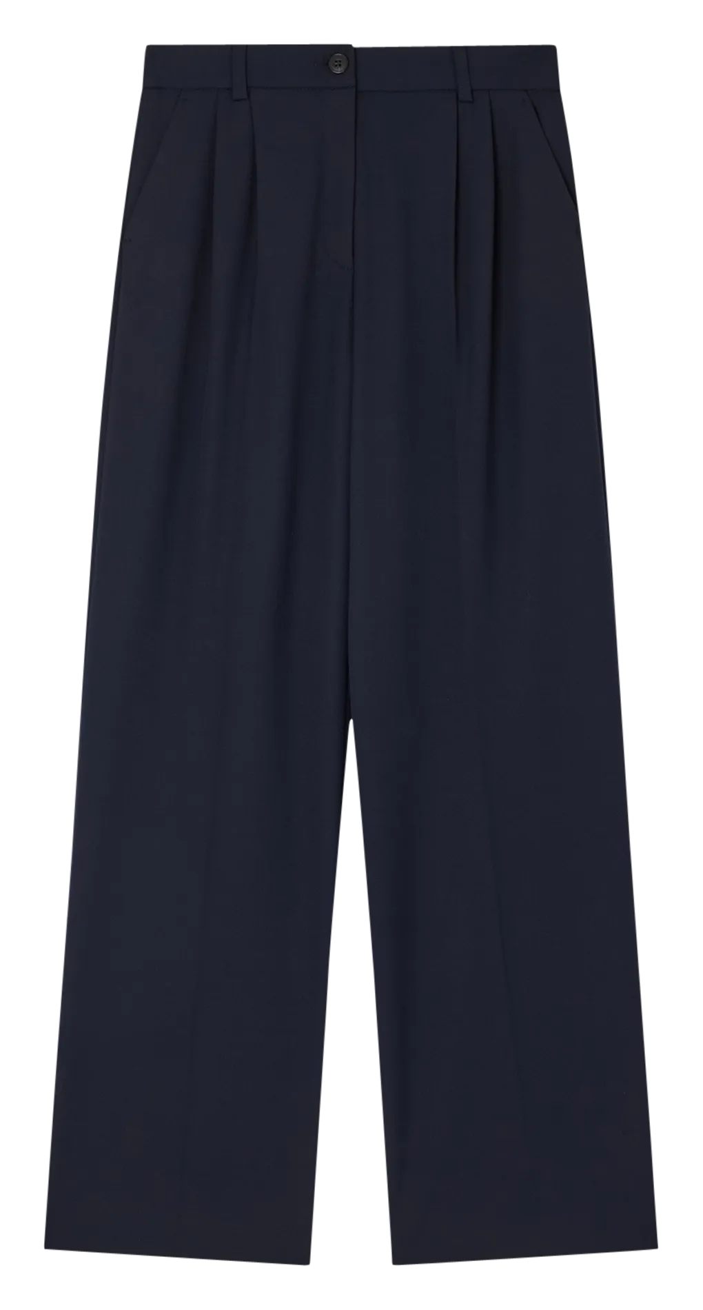 PABLO NOUAILA  PANTALóN RECTO PLISADO EN AZUL