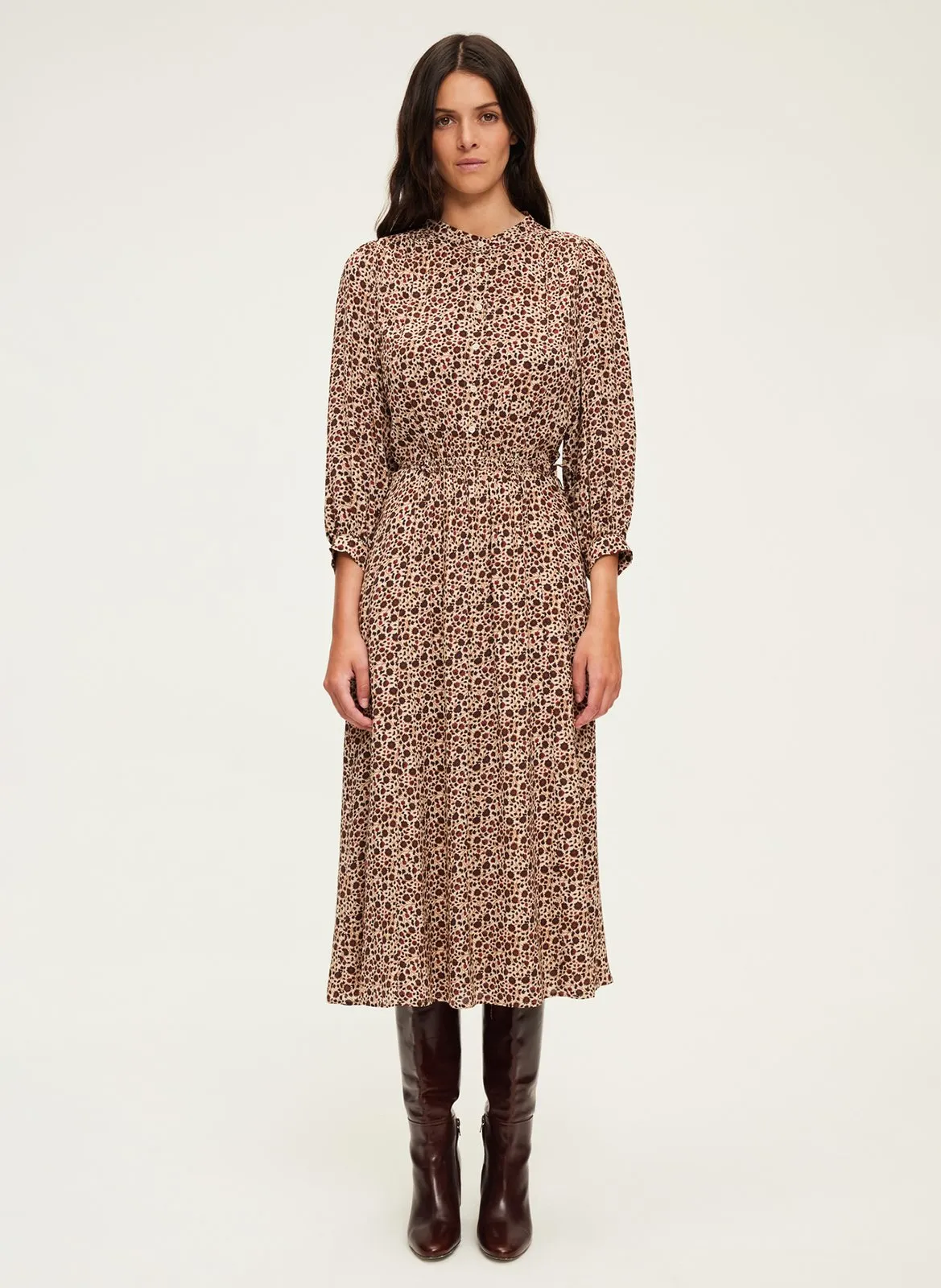 PABLO SOIZIC  VESTIDO ESTAMPADO EN BEIGE
