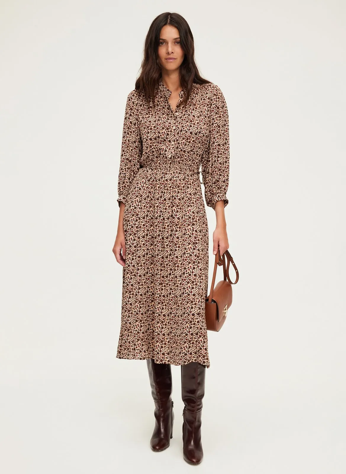 PABLO SOIZIC  VESTIDO ESTAMPADO EN BEIGE
