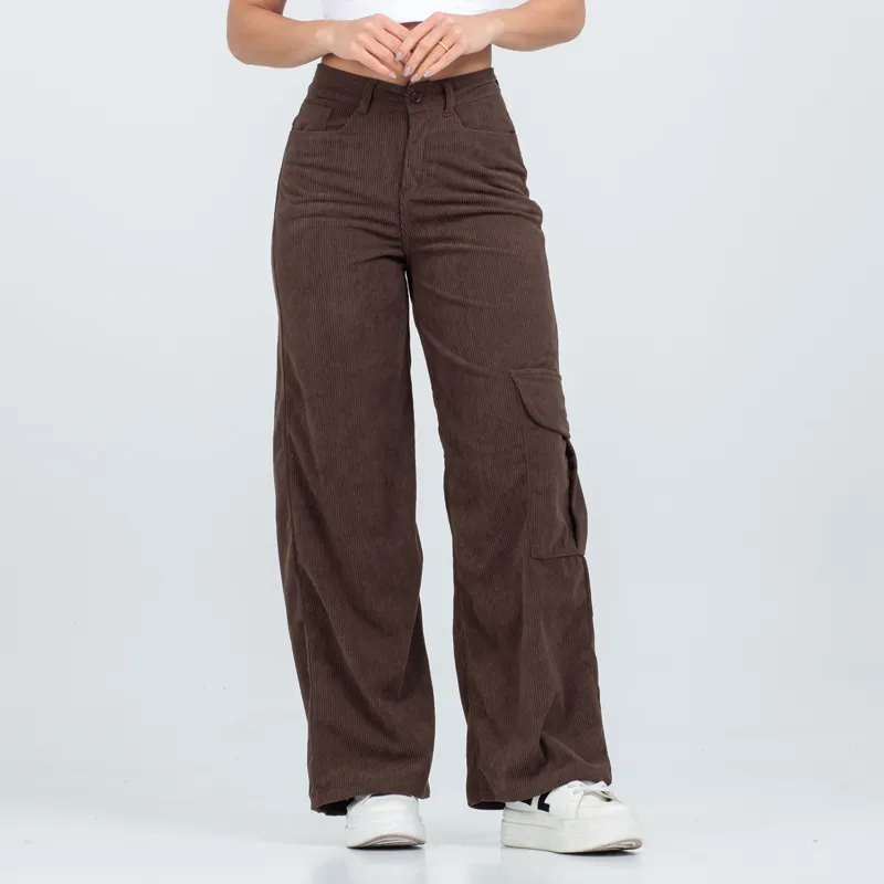 PANTALON PANA  CARGO AX2318 CAFE