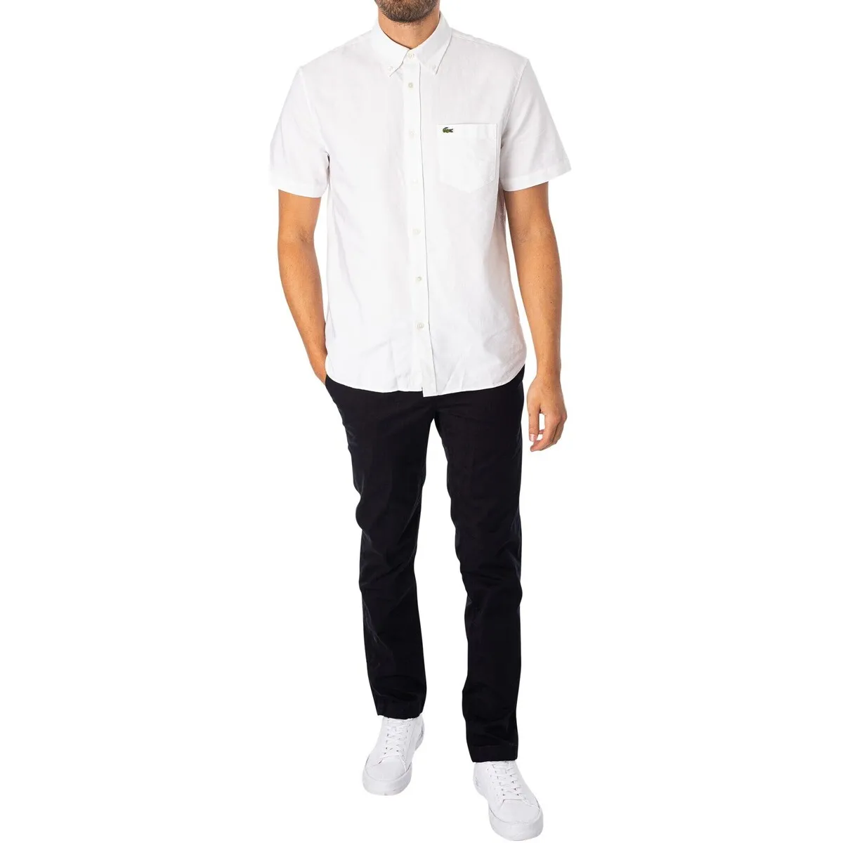 Pantalones Chinos Elásticos De Corte Slim Clásico