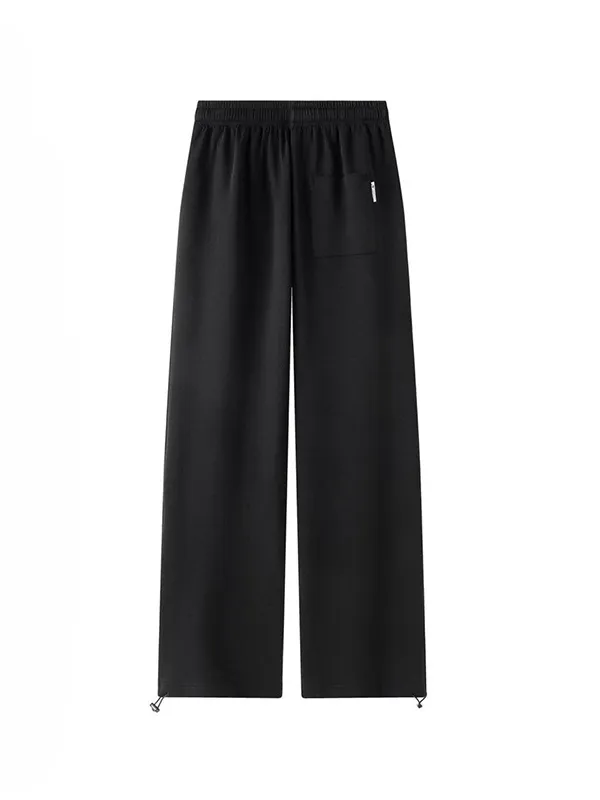 Pantalones deportivos con pies atados con cordón y estampado Hip Pop