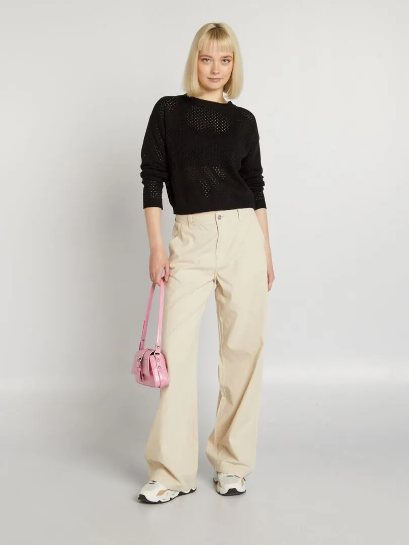 PANTALóN ANCHO LIGERO  GRIS