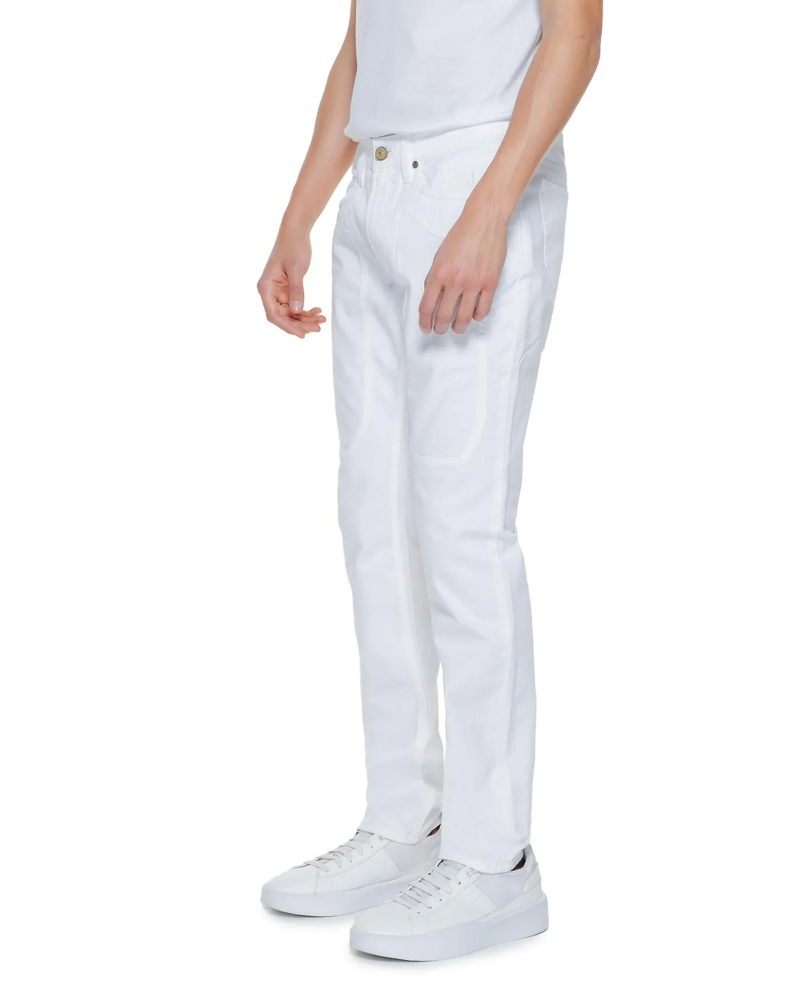 Pantalón de algodón Jeckerson con cierre de cremallera y botones