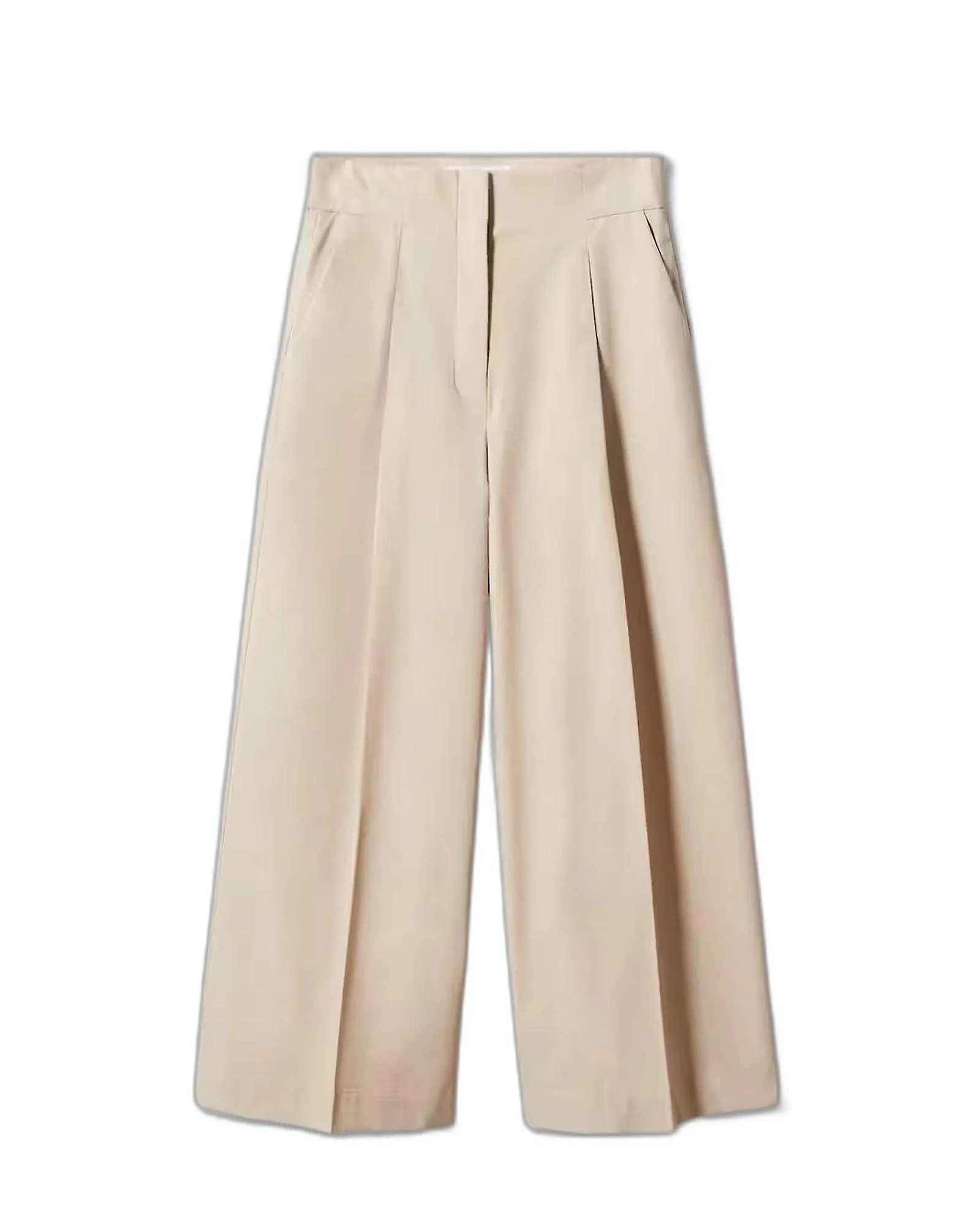 Pantalón de algodón Mango con cierre de cremallera